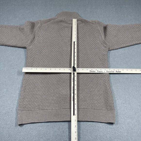 Mario Zegnoti Sweater Mens Medium Brown Gold The Cut Jewel Knit Front Full Zip - Picture 6 of 9